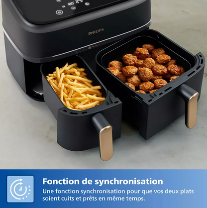 PHILIPS Airfryer Serie 3000 Doble Cubeta 9L